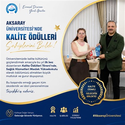 Sağlık Hizmetleri MYO’nun Kalite Yolculuğu Ödülle Taçlandı